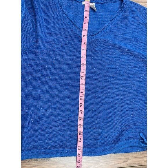DKNY Jeans V-Neck sequin embellished 3/4 length sleeve sweater. Womens XL - Picture 8 of 10